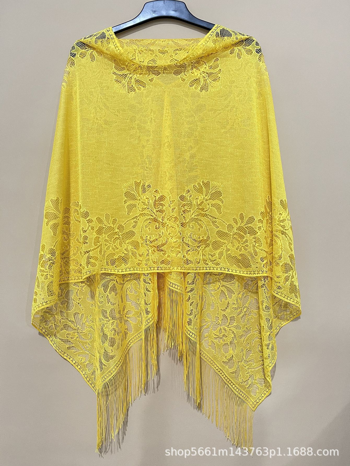 跨境爆款2024女士蕾丝春夏款套头披肩防晒披肩多种颜色选择详情6