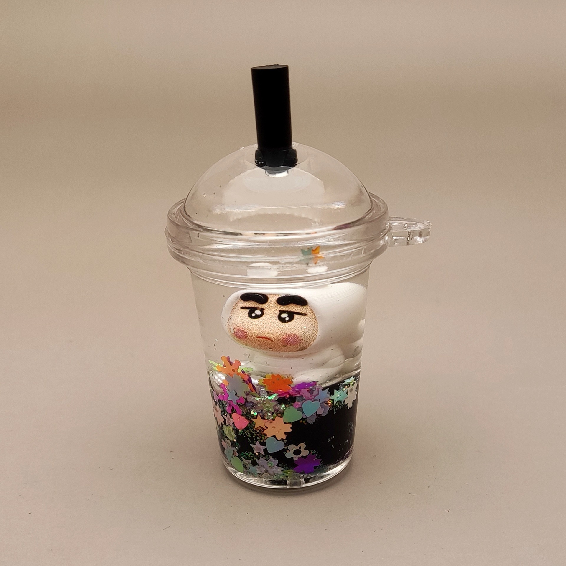 创意亚克力入油流沙瓶卡通系列钥匙扣汽车配饰桌面摆件饰品详情4