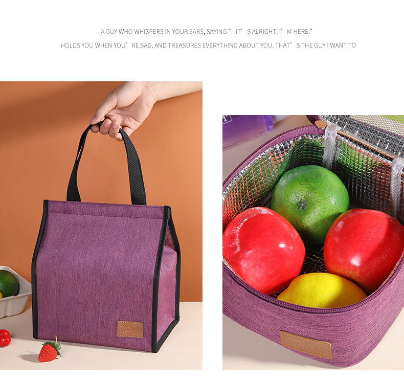 Wholesale thickened round lunch bags, insulated student hand-held bento bags, outdoor large-capacity insulated bags pic 24