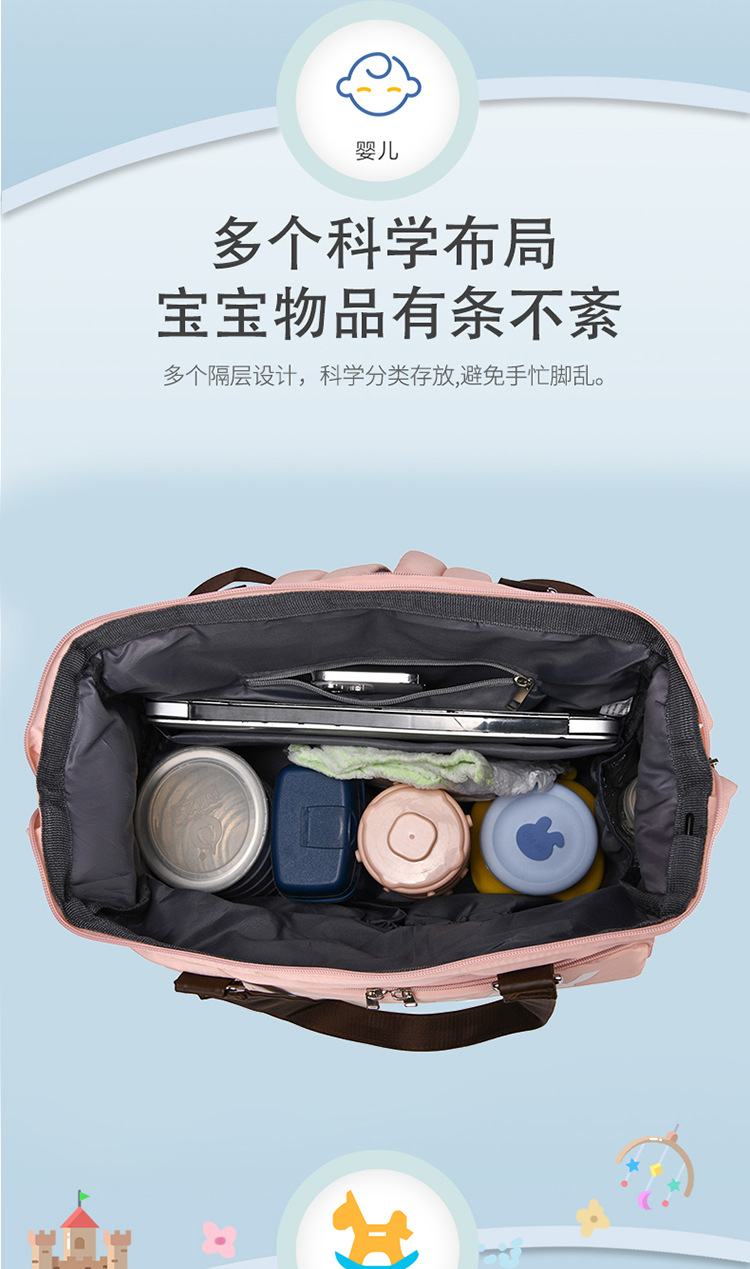 新款大容量多功能三用斜挎保温母婴包待产包妈咪包双肩背包妈妈包详情6