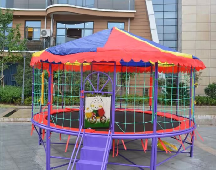 彩色圆形蹦床碰碰床Trampoline防滑安全儿童游乐场器材详情13