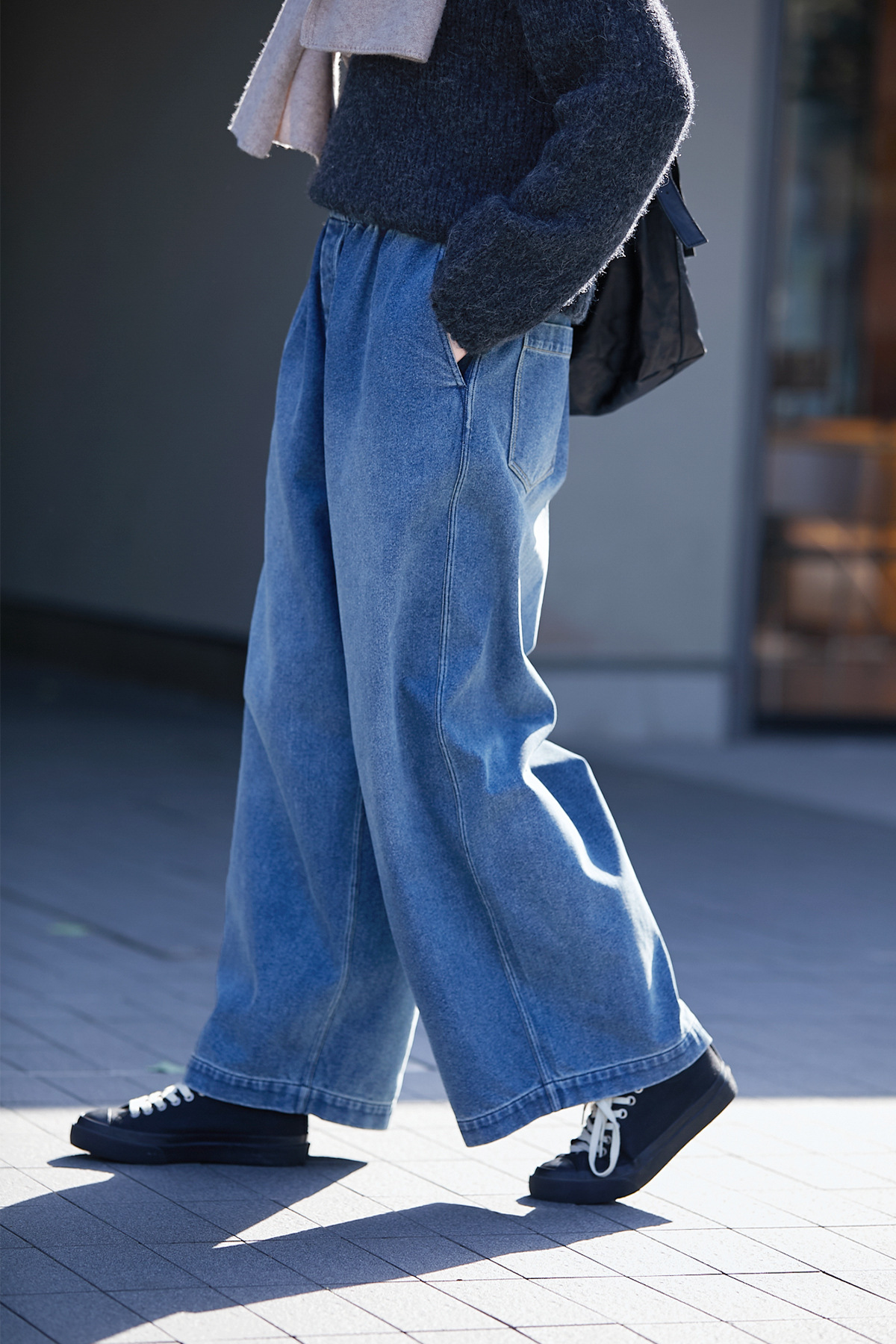 2025春秋款少年蓝色文艺小众松紧腰传统水洗磨毛休闲牛仔裤详情29