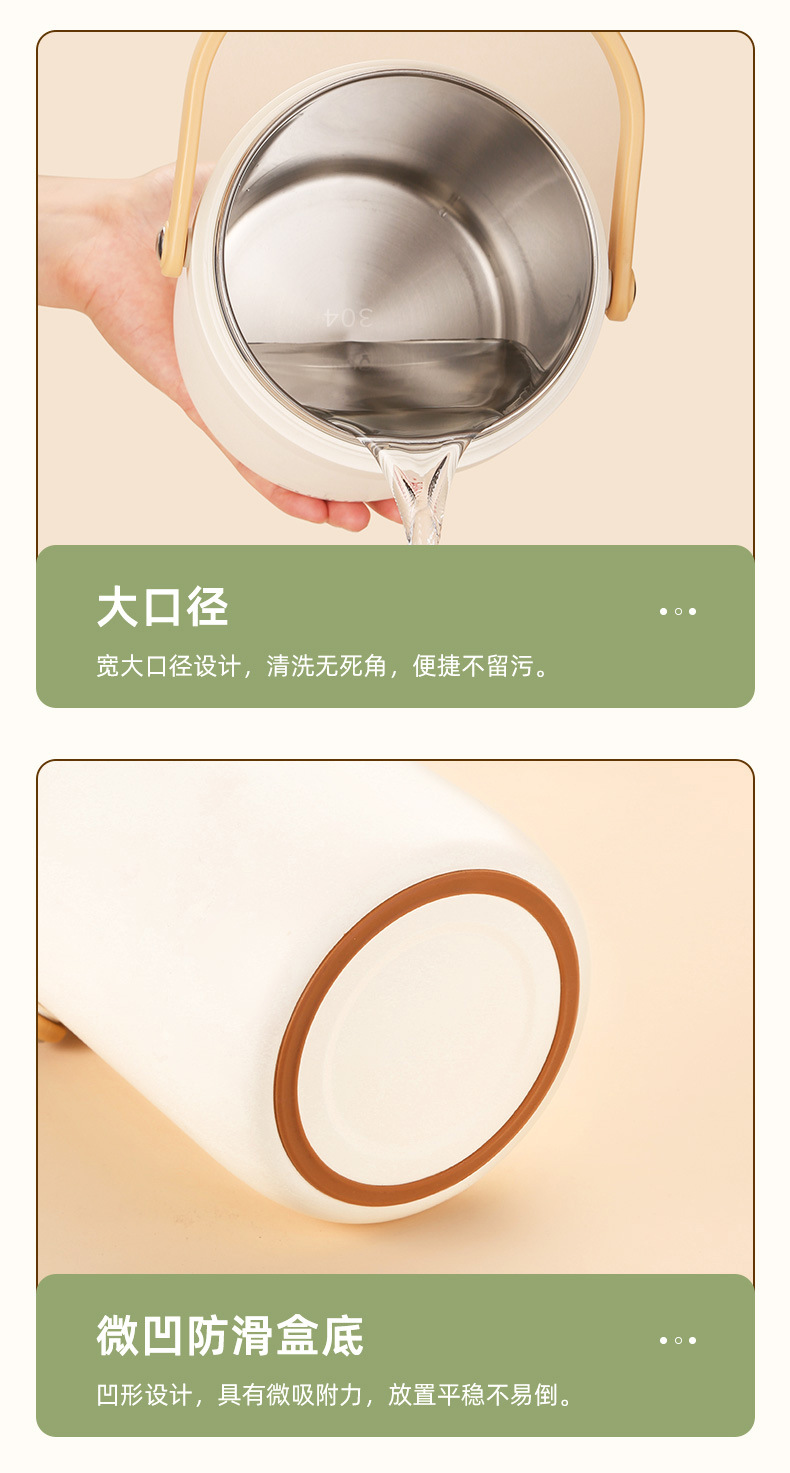 304 stainless steel vacuum insulated lunch box, large-capacity multi-layer insulated bucket for office workers, student lunch box, pot pic 16