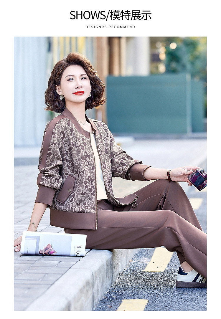 2025春秋时尚减龄妈妈女装休闲运动套装新款中年妈妈运动服两件套详情23