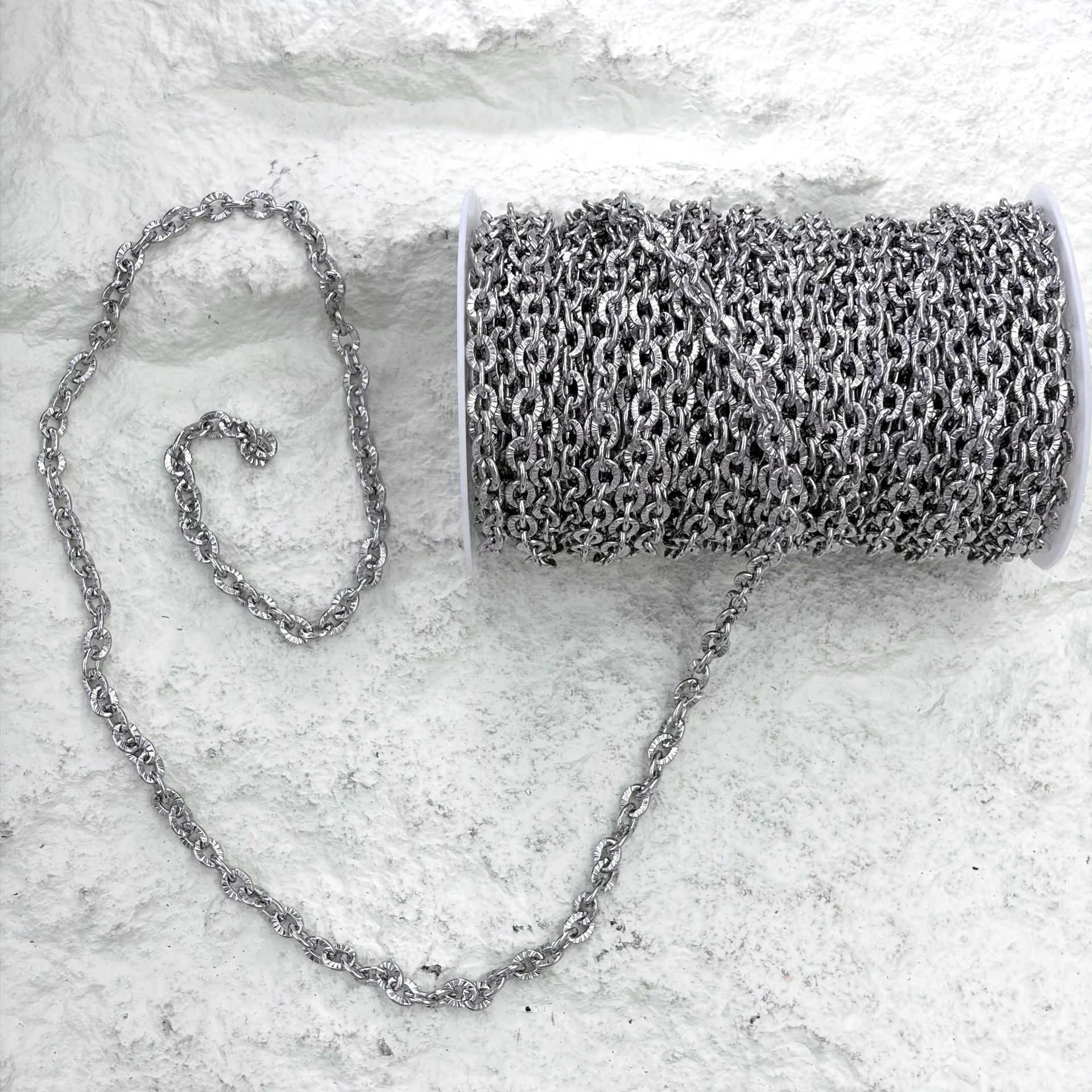 Sunflower chains, stainless steel embossed chains, DIY necklaces and bracelets, semi-finished loose chains, jewelry matching chains, direct supply from the manufacturer pic 5