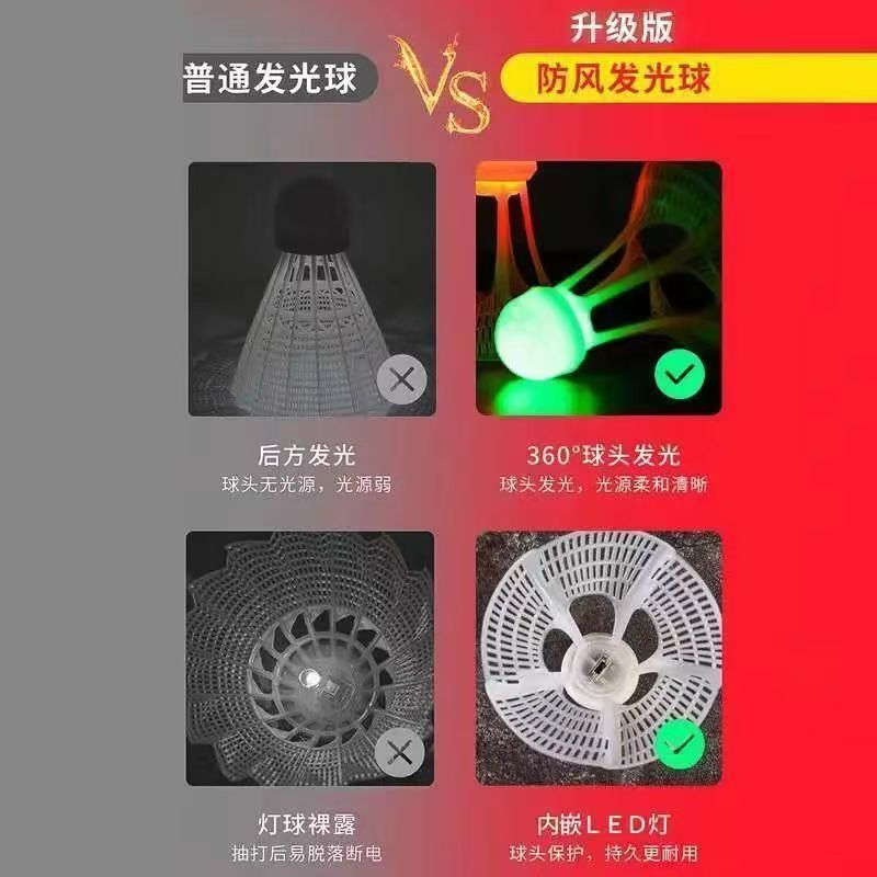 Открытый светящийся нейлон слишком устойчив к тому, чтобы играть в бадминтон вне зала ночного боя pic 7