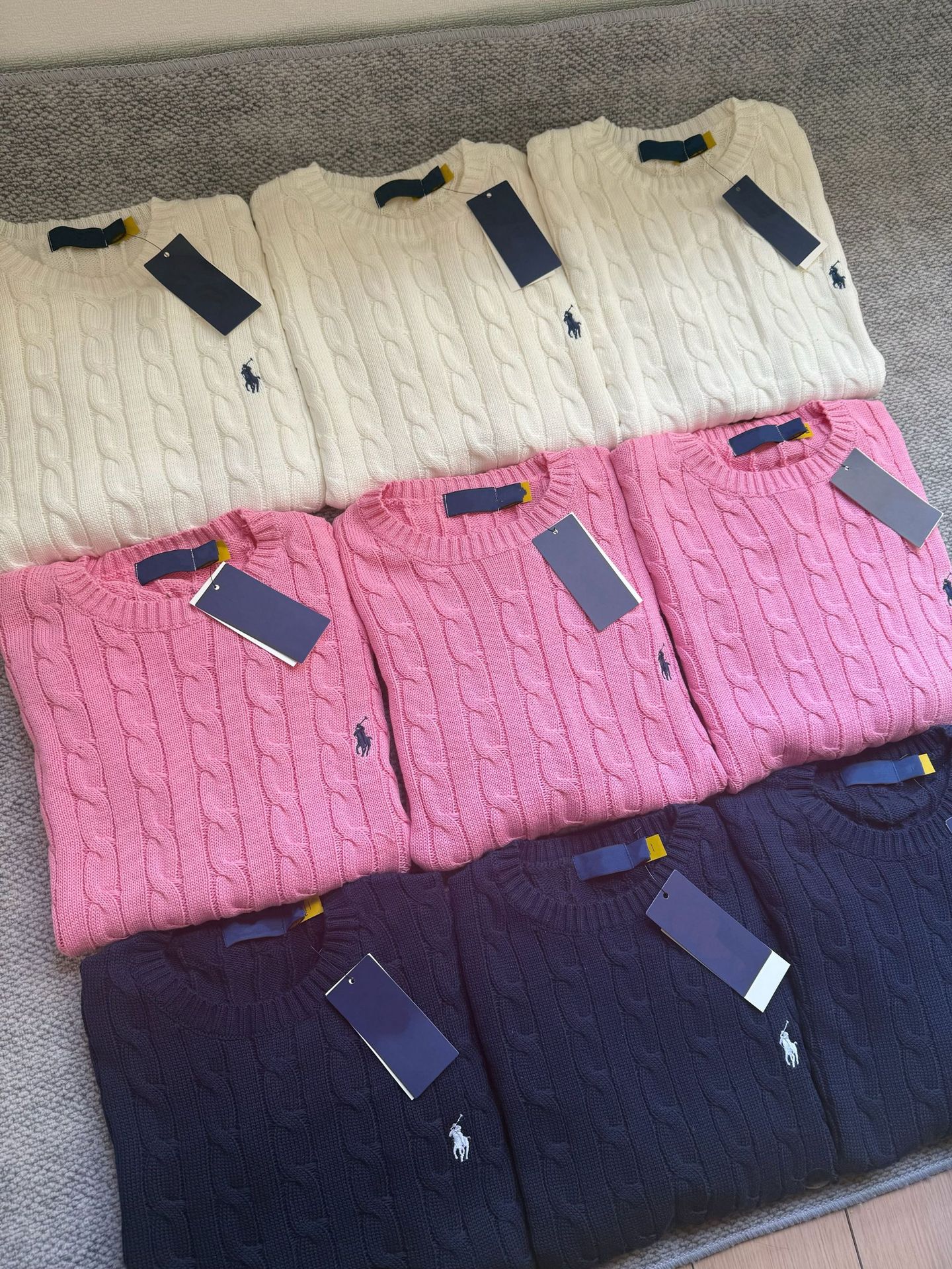 RL拉夫小马标女士经典纯棉短袖圆领麻花针织衫25年新款针织短袖详情3