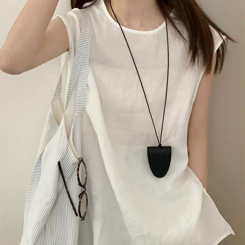 韩版皮质挂脖磁吸长款项链女配饰早秋多功能眼镜夹毛衣链旅行饰品详情2