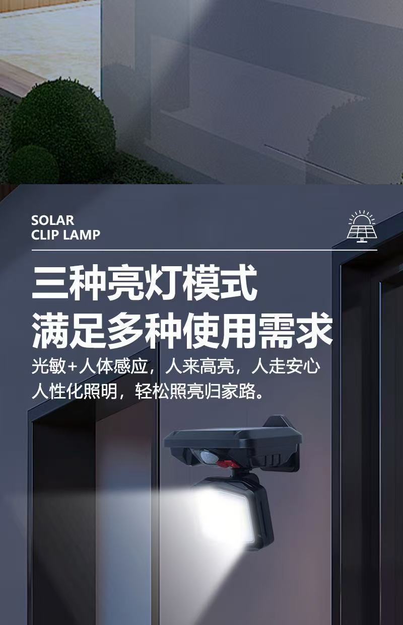 太阳能火炬BK260 8LED高亮人体感应壁灯节能户外照明详情9