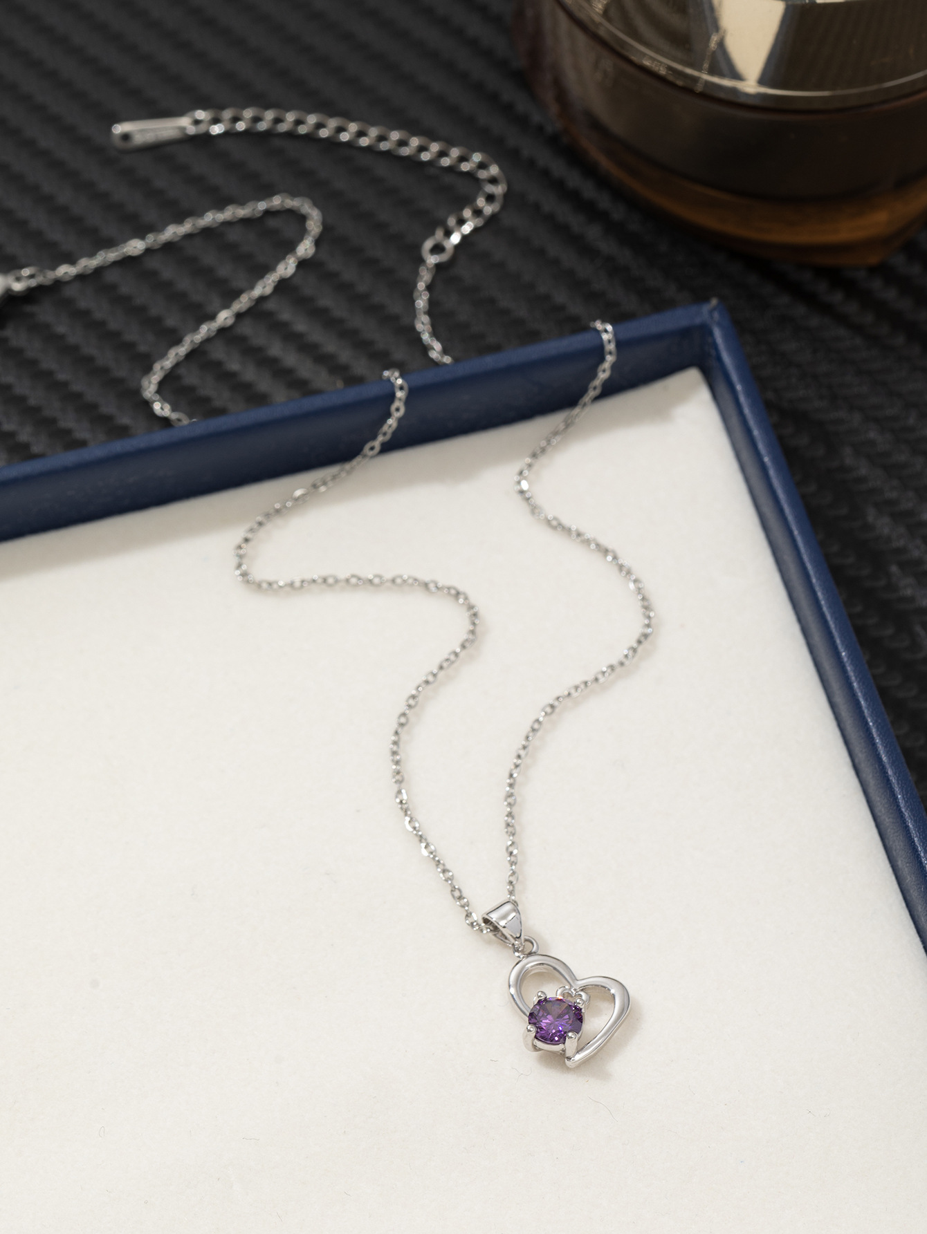 跨境合金锆石爱心花朵海豚简约百搭高级感吊坠项链锁骨链女批发潮详情22