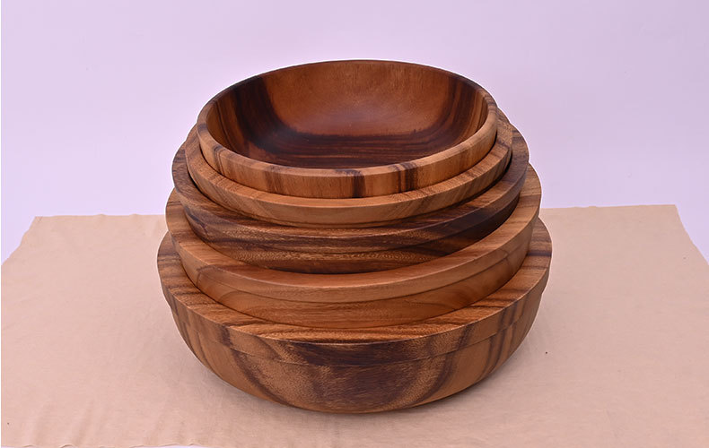 整木圆形复古风相思木碗木头日式沙拉碗实木装汤碗量大从优详情22