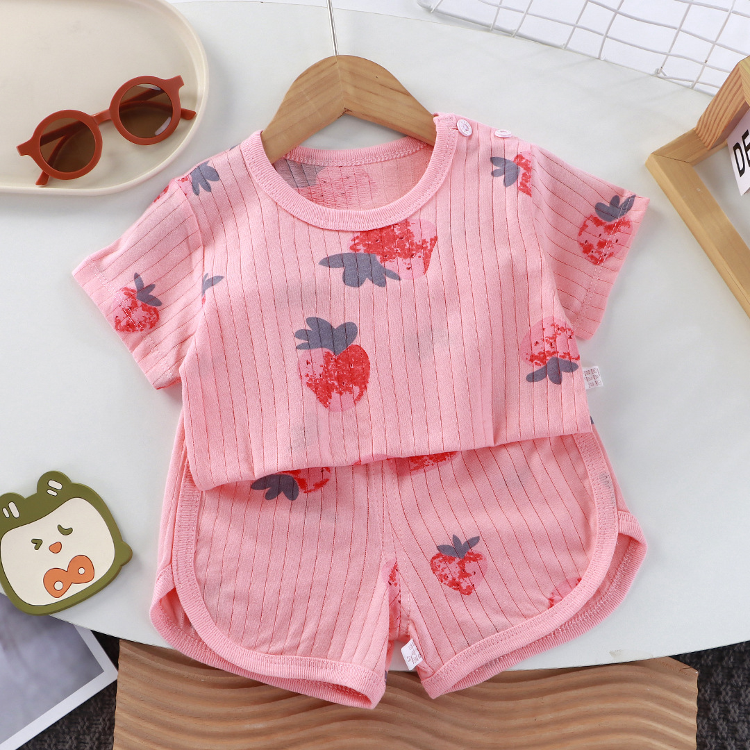 儿童短袖套装宝宝夏季T恤两件套纯棉运动休闲衣服中小童亲子详情16