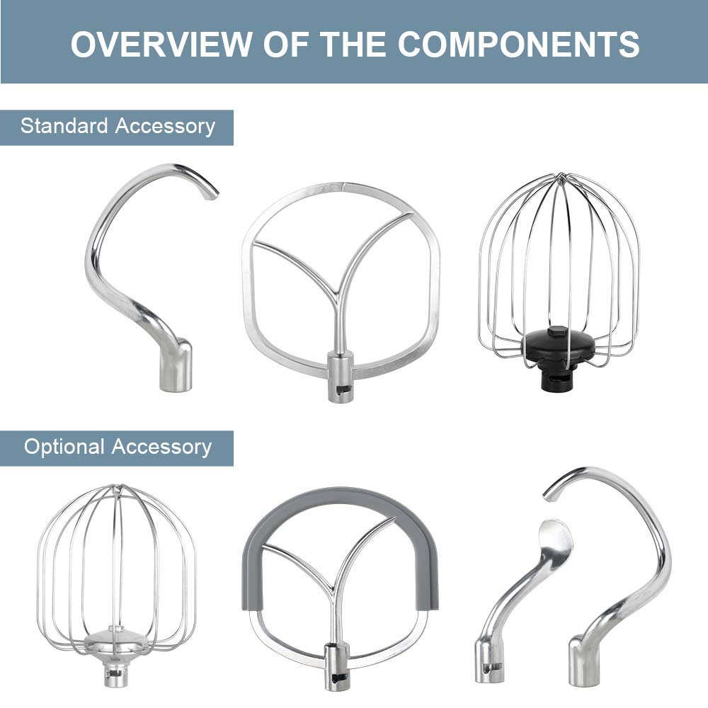 Cross-border exclusive 12-liter large-capacity metal casting household mixer and dough mixer StandMixer 2000W pic 6