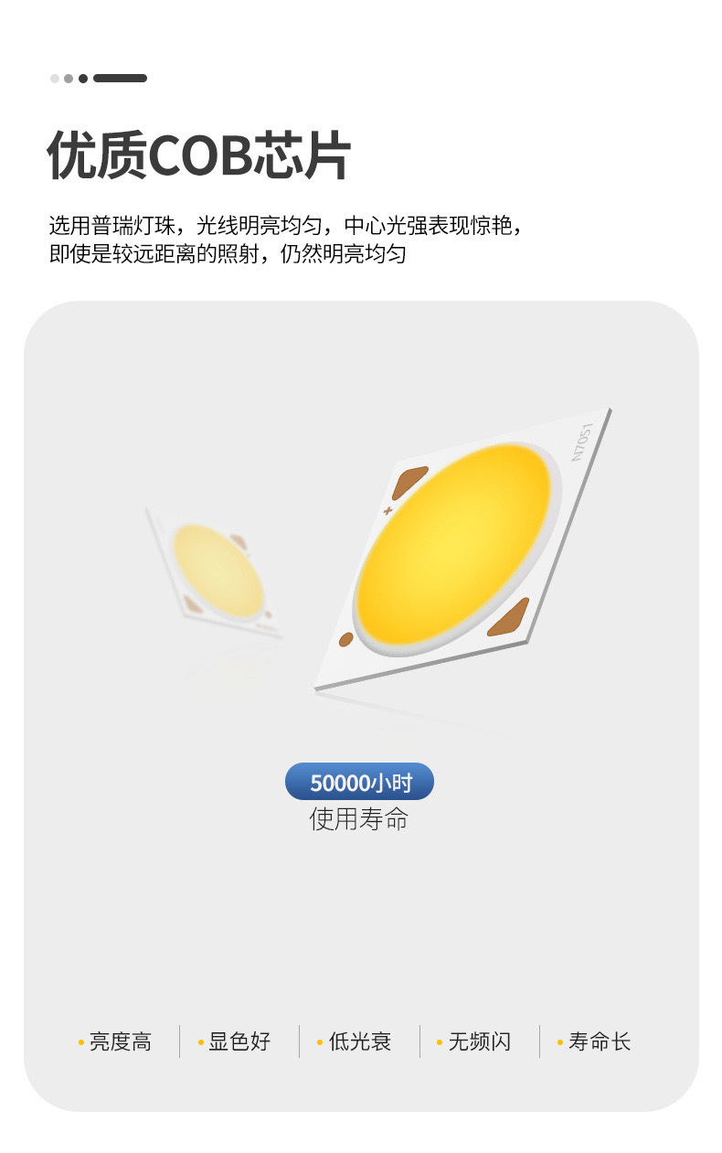 30W博物馆射灯led调焦调光调色轨道灯画廊画展高显色照明导轨灯详情2