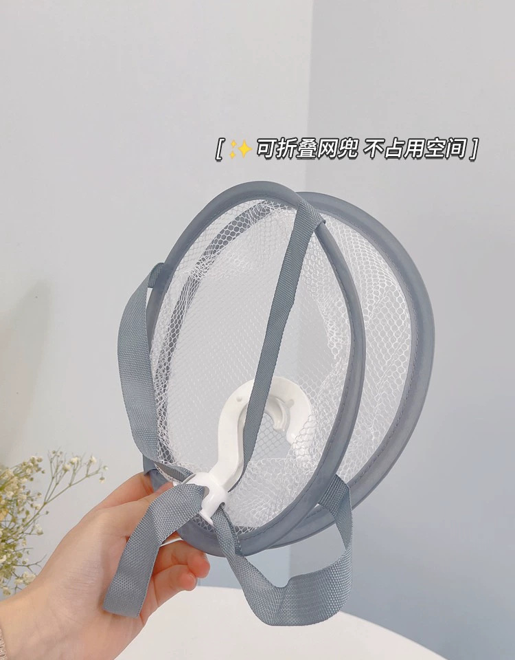 美妆工具晾晒网兜粉扑化妆刷清洗防潮防发霉晾晒篮美妆蛋便携折叠详情7