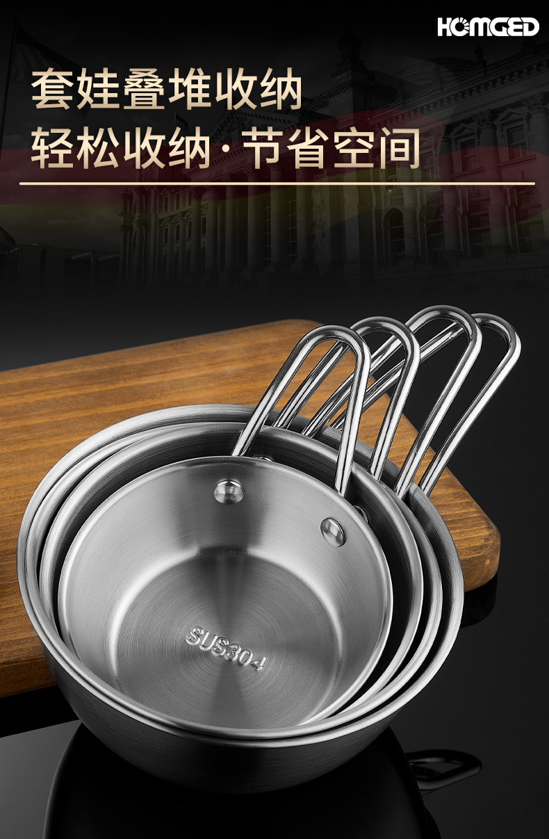 Hongjunda 304 stainless steel snow Bowl, Picnic Bowl, Hot pot seasoning Bowl, fruit salad Bowl, Outdoor camping Tableware pic 9