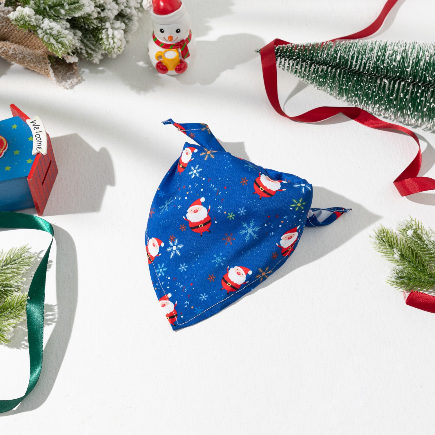 跨境新款圣诞三角巾宠物口水巾厂家直销猫咪圣诞玩具多款猫口水巾详情29