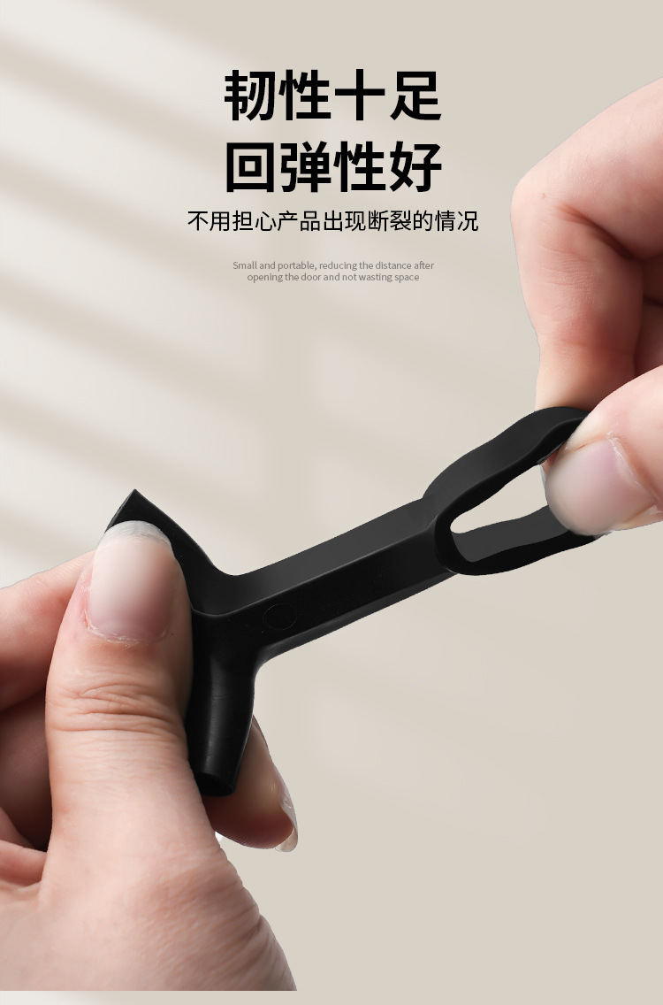 New silicone door handle, door suction, anti-collision pad, toilet suction cup, door lock without drilling, window, bathroom door stop, door collision pic 10