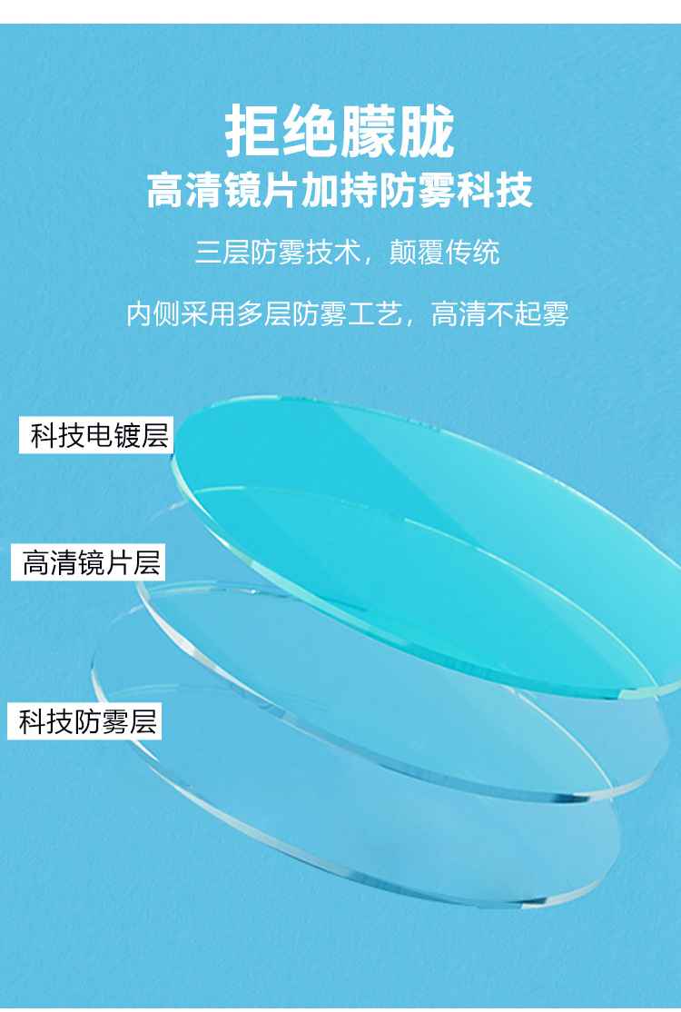 Electroplated large-frame swimming goggles for adults, men and women, high-definition anti-fog swimming training, silicone eye protection and waterproof swimming goggles in stock pic 4