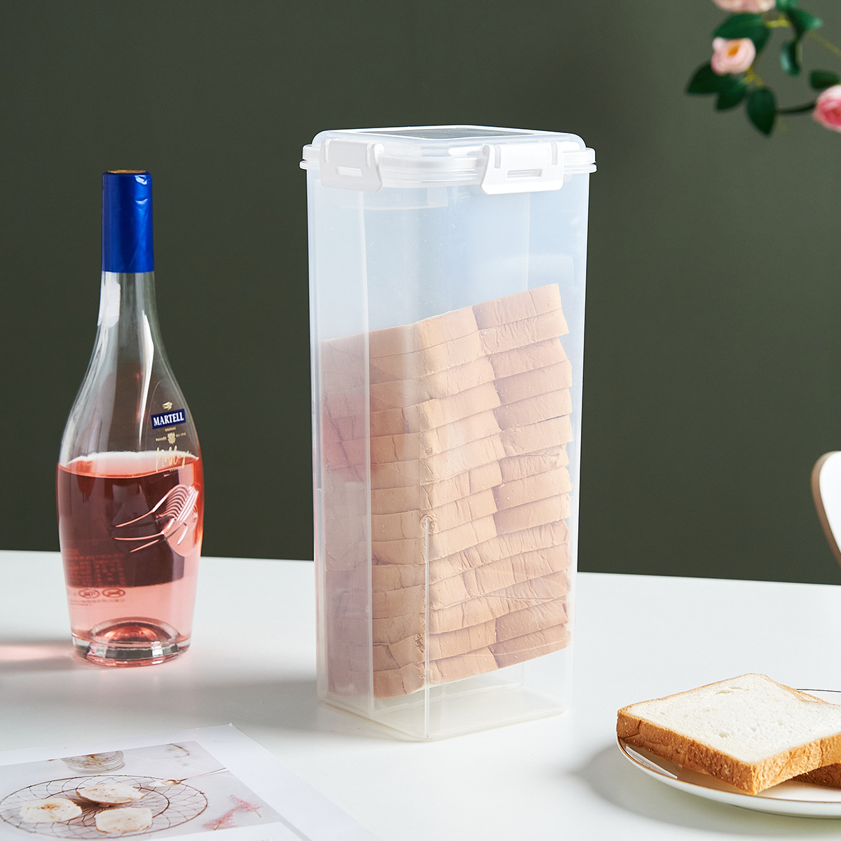 Amazon bread and toast storage box, fresh-keeping box, bread and toast storage box, bread storage distribution box, sealed jar pic 5