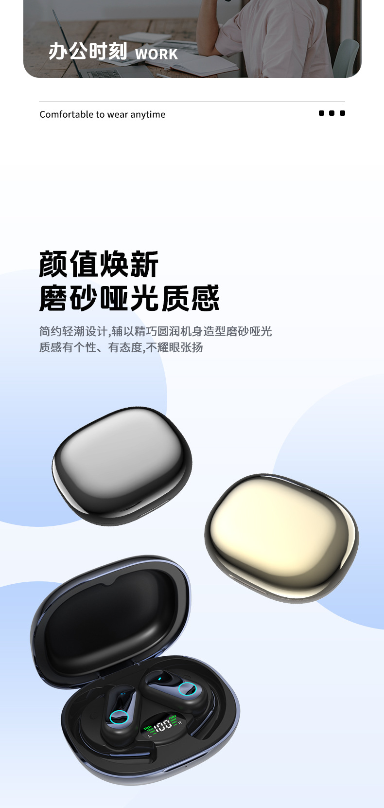 AI translation Bluetooth headphones, simultaneous interpretation ear-hanging headphones, wireless sports, ultra-long battery life pic 17