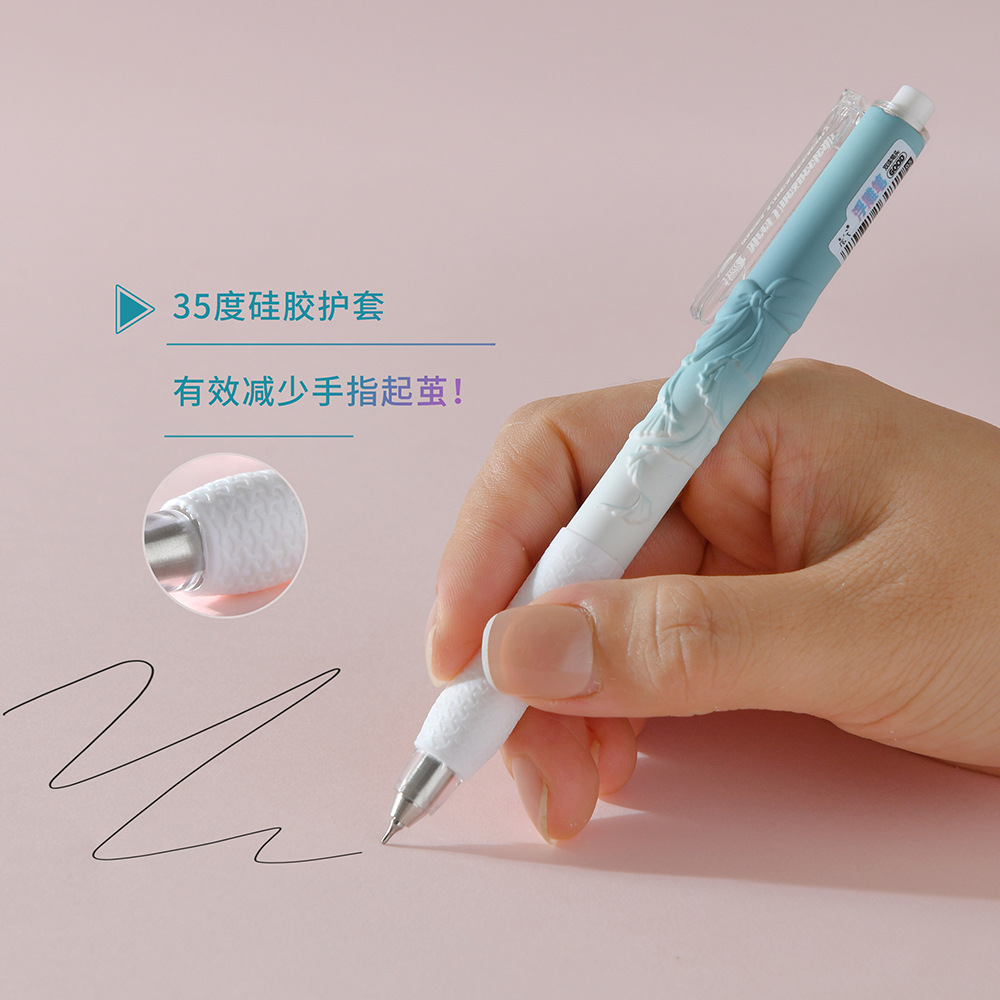 The new CS double-tip embossed pen from Chenxi features a low center of gravity press type gel pen, providing smooth and fluid writing. The dopamine pen body design ensures clear and long-lasting handwriting pic 25