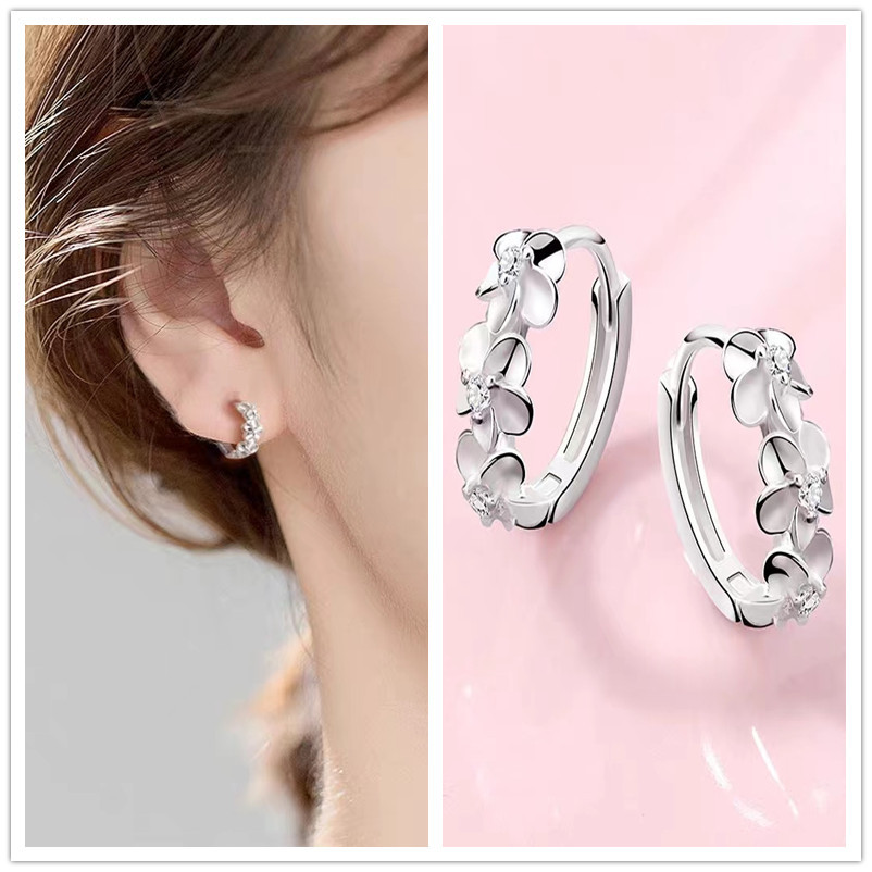 925 Silver Needle Earring Earrings for Women with a high-end feel, plain ring earrings, 2025 new bestseller, niche design, light luxury stud earrings pic 28