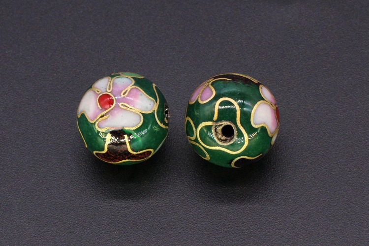 Traditional copper-based cloisonne enamel jewelry, prayer beads, chain accessories, Jingtai blue polished 12#, 14#, 16# round beads pic 24