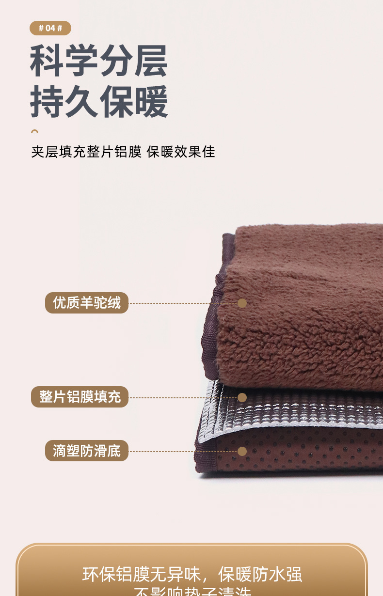 四季通用狗垫加厚铝模防潮中大型犬床垫冬季保暖狗垫宠物垫猫用品详情7