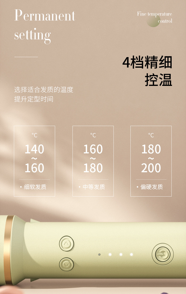 外贸跨境32mm全自动卷发棒凹槽懒人不伤发电动旋转大波浪持久定型详情7