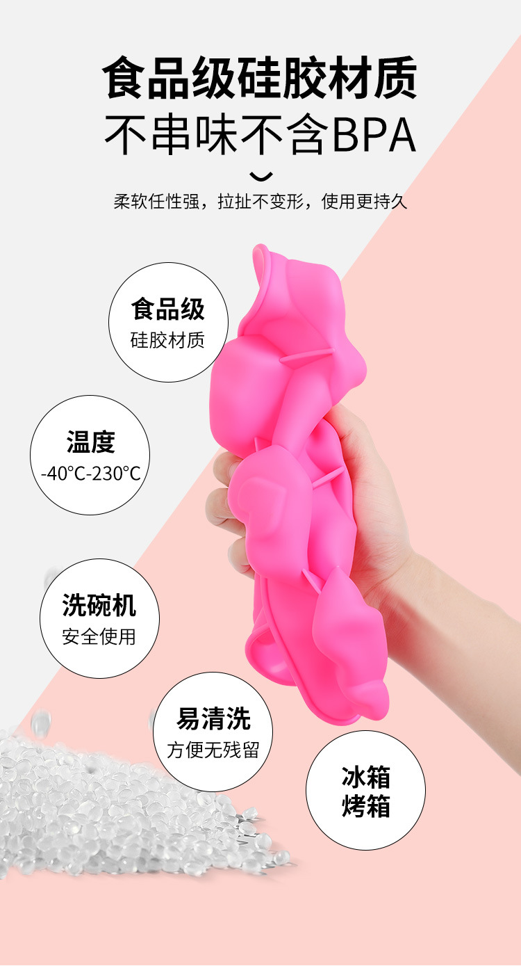 New heart-shaped food-grade mousse silicone mold, high-temperature resistant and easy to demold, cake baking chocolate mold pic 6