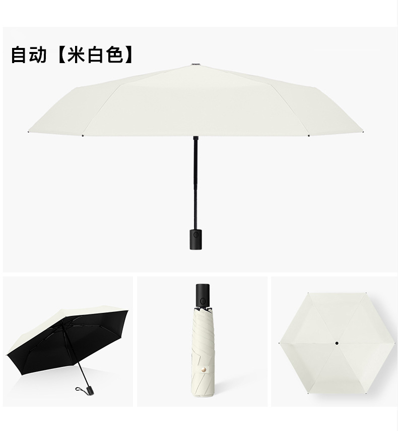 Ultra-light, retractable, safe, anti-rebound, automatic all-weather umbrella, UV-resistant black rubber sun protection and shading sun umbrella pic 19