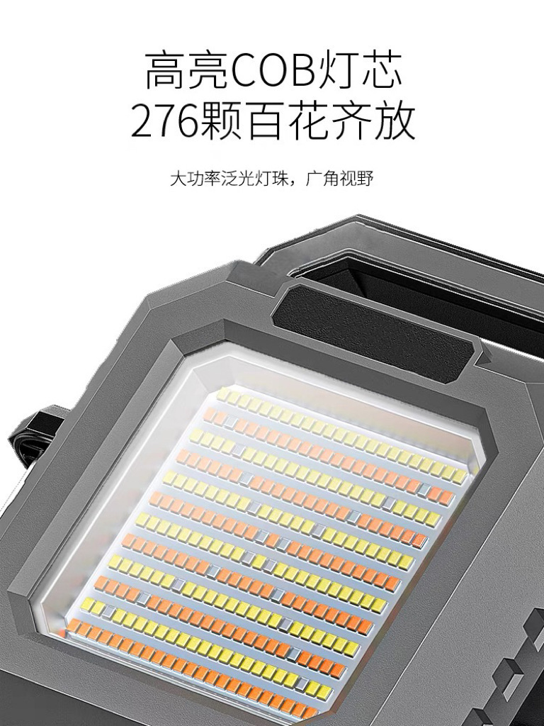 跨境LED投光灯户外照明超长续航便携式手提充电工地露营泛光投射详情4