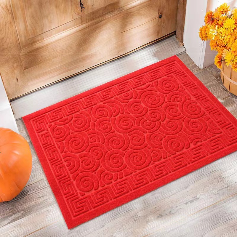 Wedding commercial corridor carpet, water-absorbing and anti-slip stair treads, opening entrance, welcome red, cross-border export faux cashmere carpet floor MATS, cross-border e-commerce loose silk gradient floor MATS, entrance carpet, one-piece consignment, water-absorbing carpet pic 9