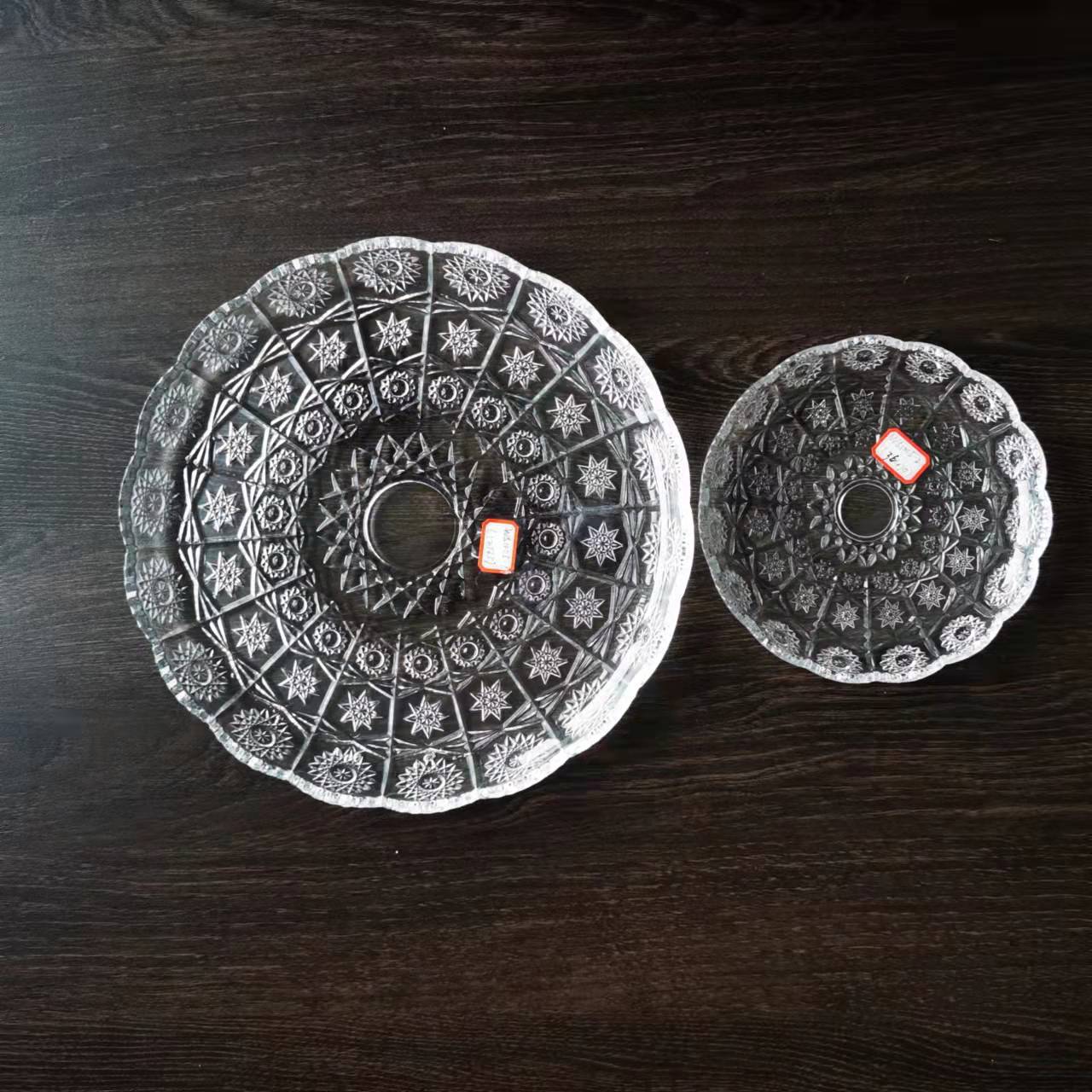 太阳花玻璃脚水果盘果斗糖缸成套系列中东跨境热销详情6