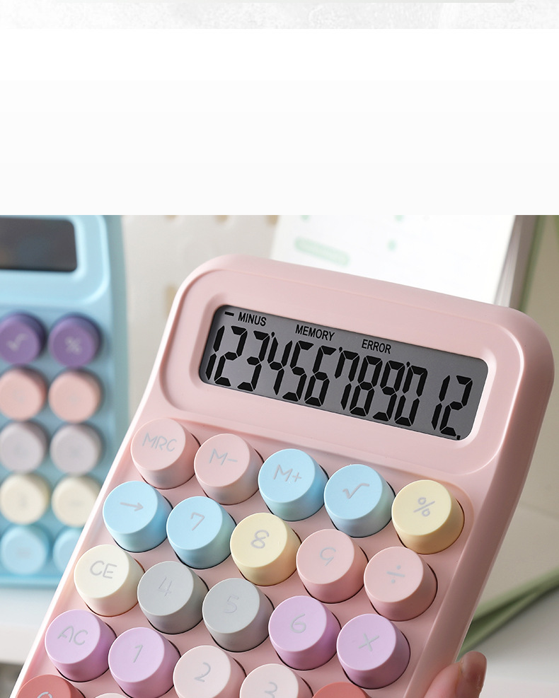 ins卡通可爱高颜计算器便携式学生学习办公室会计小型计算机详情6