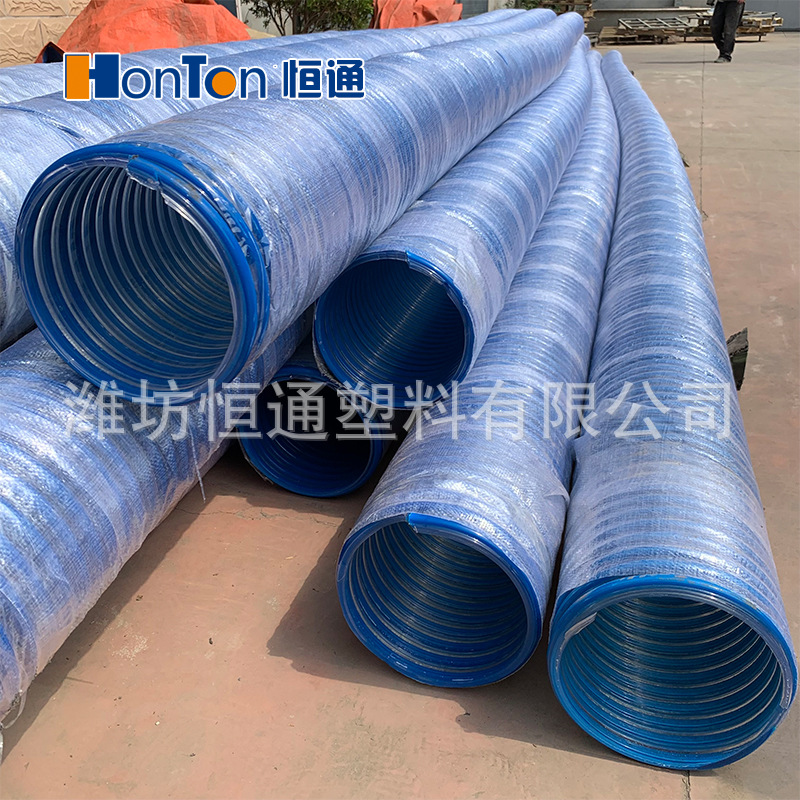 厂家批发pvc塑筋增强软管抗负压吸鱼管排涝泵车抽水管排污吸污管详情5