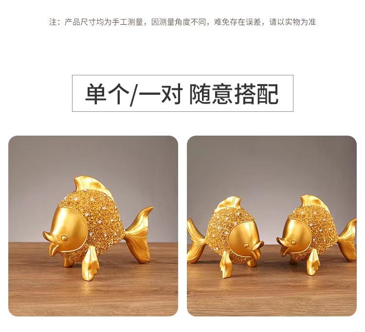 Every year, there are fish-bringing wealth ornaments. The light luxury entrance hall, living room, TV cabinet, wine cabinet, and office desk decorations are all exquisitely handcrafted pic 14