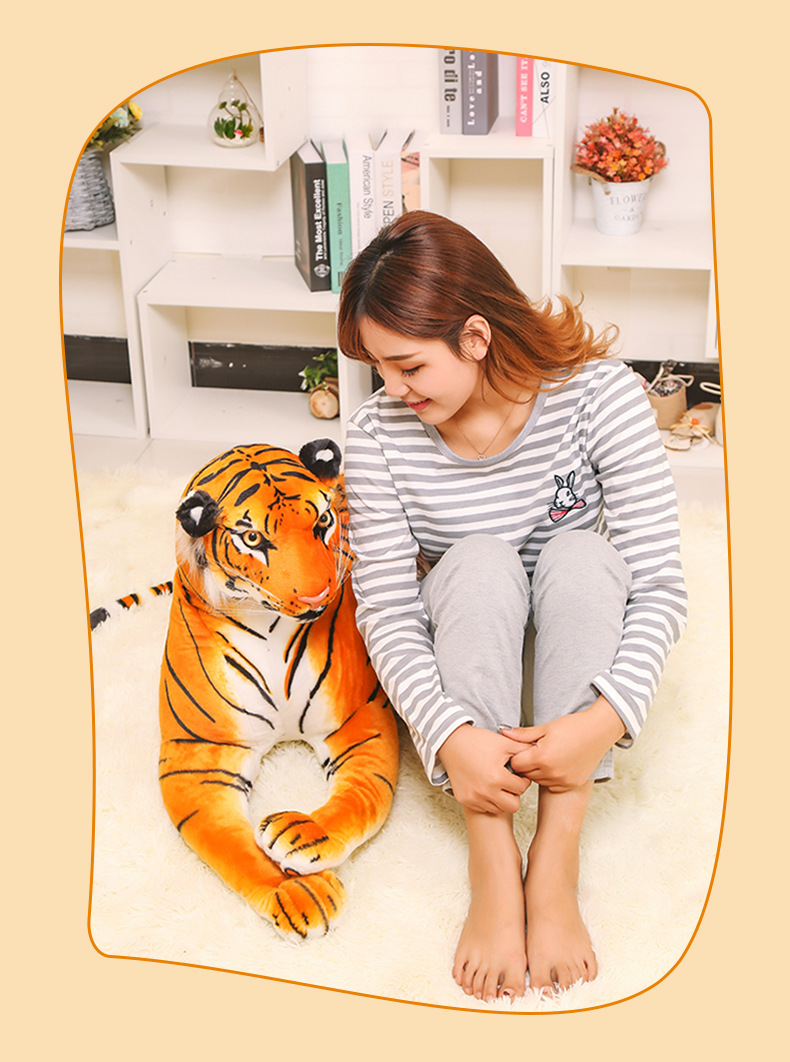厂家批发老虎毛绒玩具东北虎玩偶梅花鹿安抚抱枕布娃娃跨境出口详情21