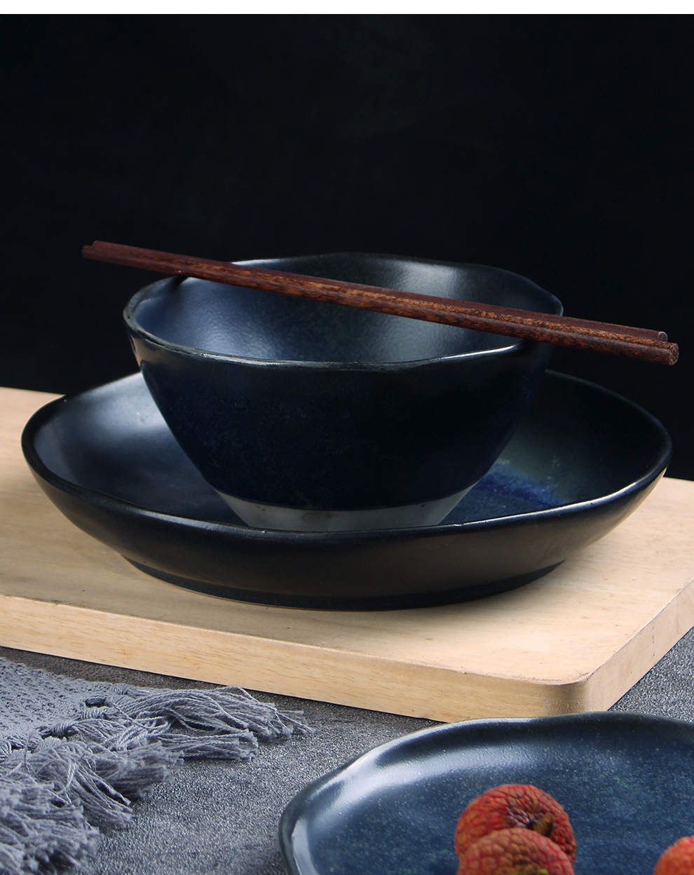 日式陶瓷餐具套装酒店餐厅复古碗盘套装婚庆礼品送礼餐具全套餐具详情11