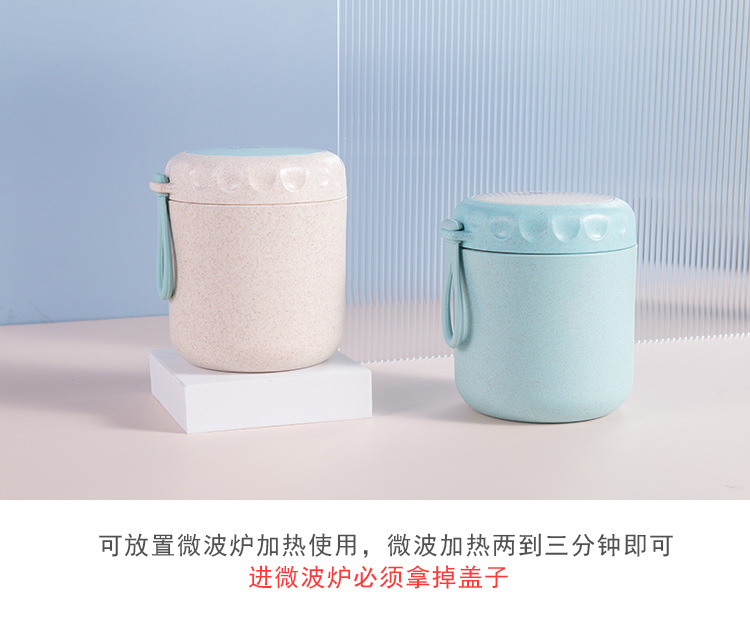 Wholesale soup cups with LIDS, breakfast cups, round porridge, oatmeal, milk cups, Japanese-style portable microwave-safe small lunch boxes pic 7