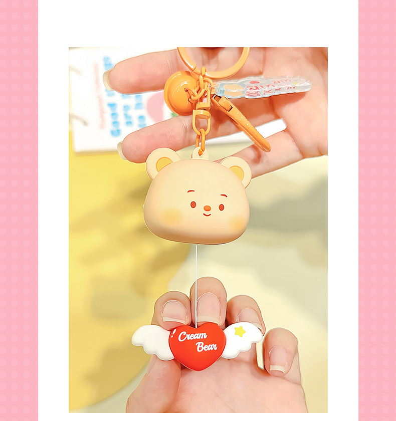 Creamy little cat plush pendant backpack with keychain and exquisite small pendant as a birthday gift pic 13