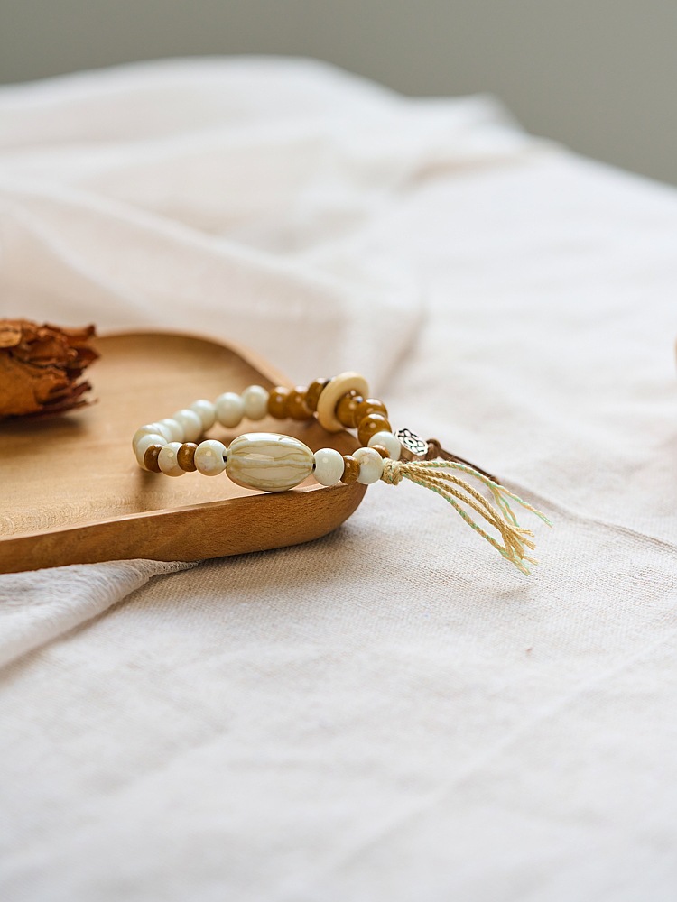 热销景德镇陶瓷手链小清新古风串珠流行百搭国风女新中式手串饰品详情4