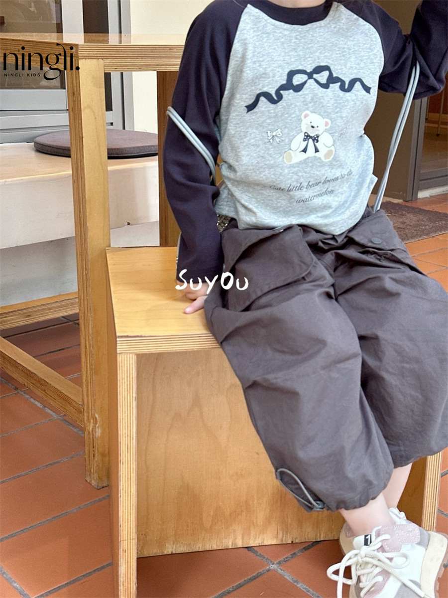 柠里26春秋季新款儿童长袖可爱上衣女童洋气时尚百搭休闲辣妹T恤详情12