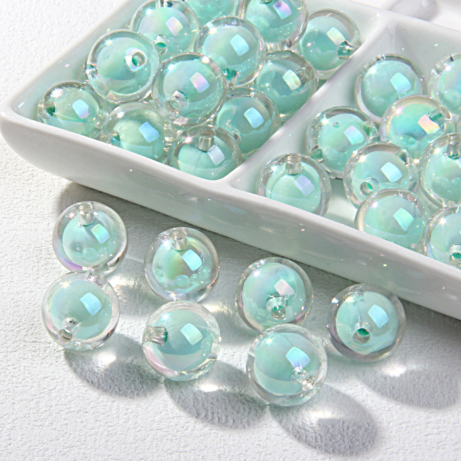 卡16七彩电镀珠中珠手绘珠素材diy手链车挂串珠散珠珠子厂家批发详情19
