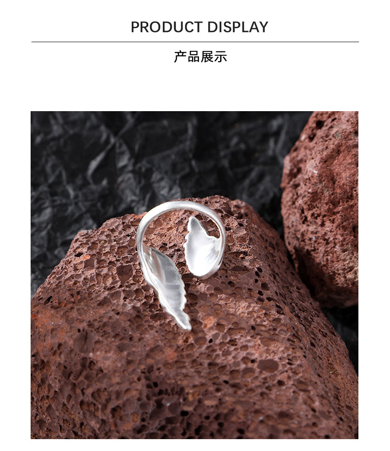 双翼之翅戒指女款时尚百搭轻奢气质小众设计感食指戒简约独特指环 pic 9