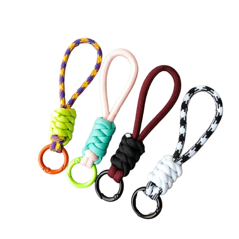 简约风手工编织绳撞色挂绳钥匙扣便携手绳潮款手机男女学生小挂件详情3