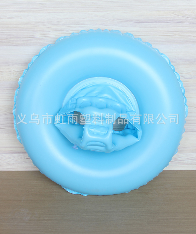 卡通儿童游泳座圈 婴儿游泳圈可爱海洋鱼坐圈 透明海底世界带扶手详情9
