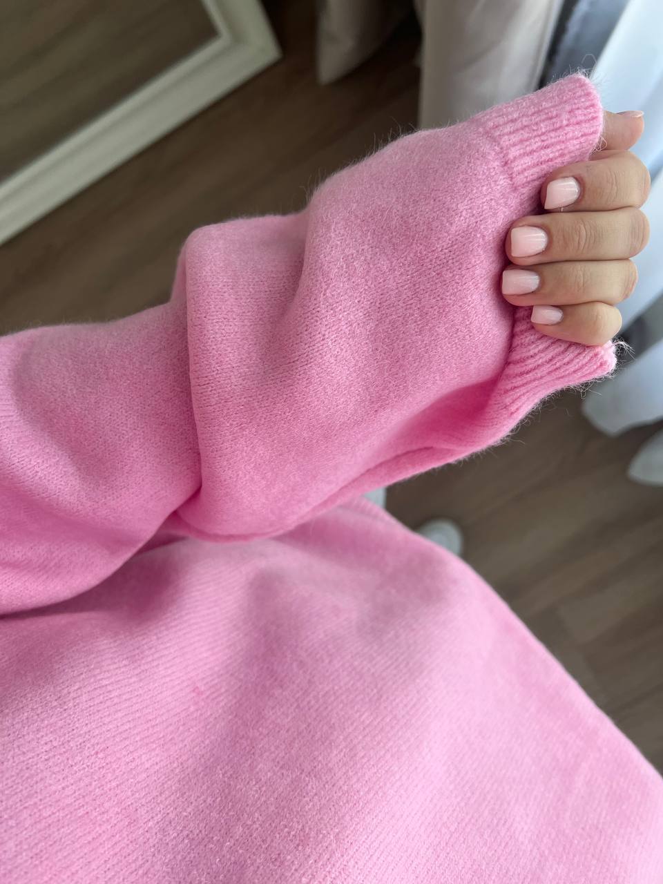 美式慵懒软糯风灰色套头毛衣女2025秋冬宽松加厚绵羊绒圆领针织衫详情29