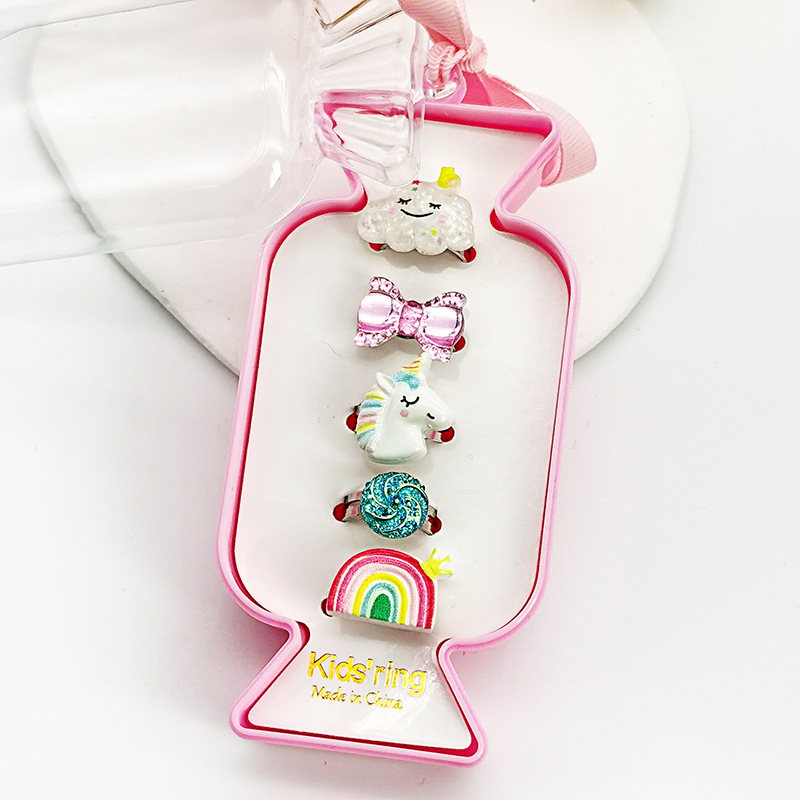 【可以】新品儿童卡通戒指可调节树脂戒指幼儿园生日礼物玩具饰品详情20